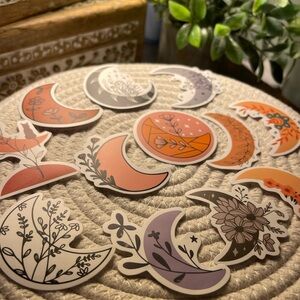 12 Premium Vinyl Waterproof Stickers -WILDFLOWER LUNA